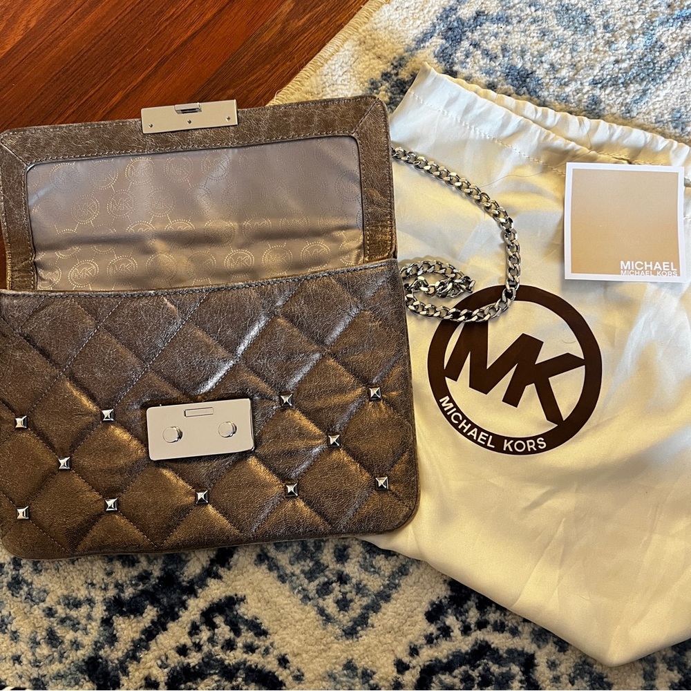 Michael Kors Sloan quilted studded leather bag